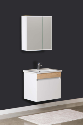 Kalay Natural Banyo Dolabı Takımı 65cm Veli Meşe - KALAY