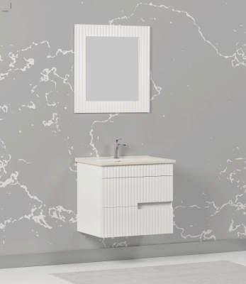 Kalay Ruby Banyo Dolabı Takımı 65cm Beyaz - KALAY