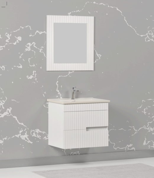 Kalay Ruby Banyo Dolabı Takımı 65cm Beyaz - 1