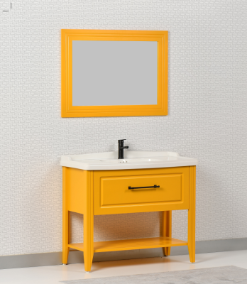 Kalay Rumba Banyo Dolabı Takımı 100cm Hardal - KALAY