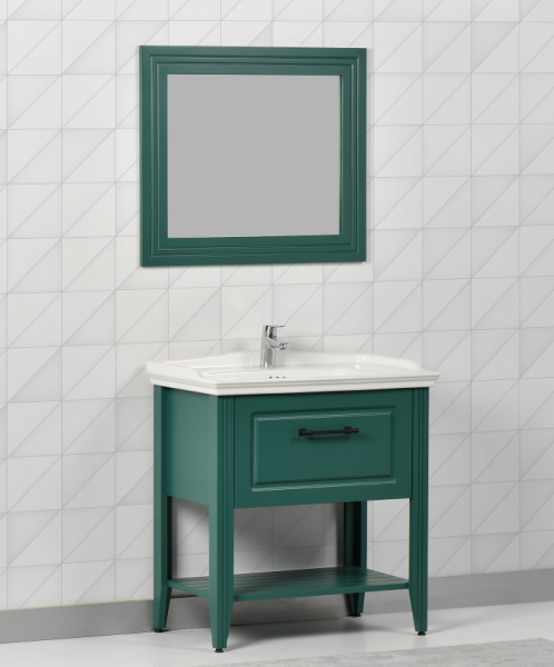 Kalay Rumba Banyo Dolabı Takımı 80cm Yeşil - 1