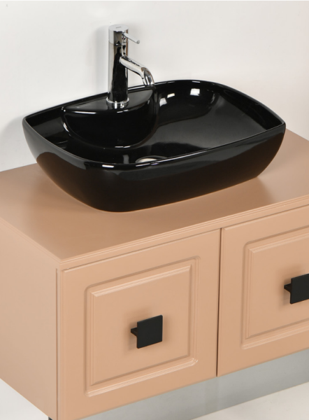 Kalay Şebboy Banyo Dolabı Takımı 80cm Cappuccino - 2