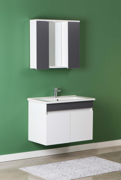 Kalay Selen Banyo Dolabı Takımı 80cm Antrasit - 1