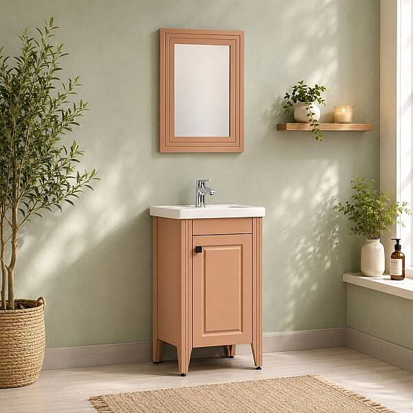 Kalay Tango Banyo Dolabı Takımı 50cm Cappuccino - 1