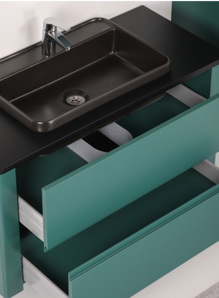 Kalay Union Banyo Dolabı Takımı 100cm Yeşil - 2