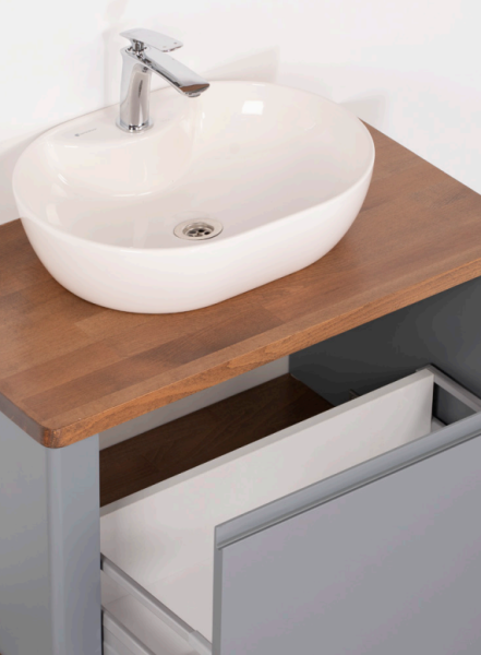 Kalay Vita Banyo Dolabı Takımı 80cm Gri - 2