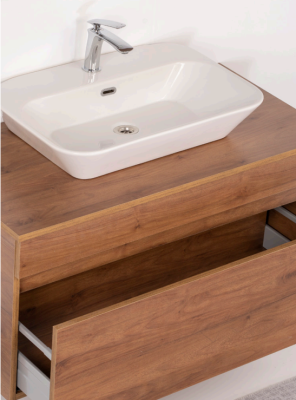 Kalay Viyana Banyo Dolabı Takımı 100cm Ceviz - 2