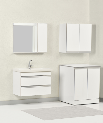 Kalay Zeus Banyo Dolabı Takımı 70cm Beyaz - KALAY