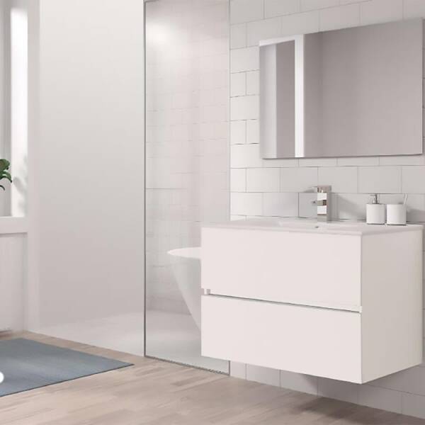 Kobos Simple Banyo Dolap Takımı 100cm Beyaz - 1