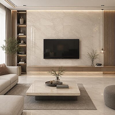 Kütahya Seramik 60x120 Atlantis Beyaz Parlak Rektifiyeli - KÜTAHYA SERAMİK