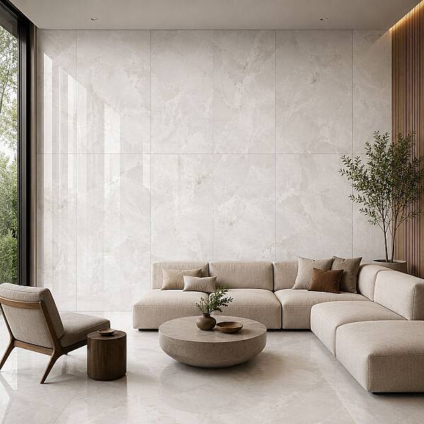 Kütahya Seramik 60x120 Marea Beyaz Rektifiye Parlak - 1