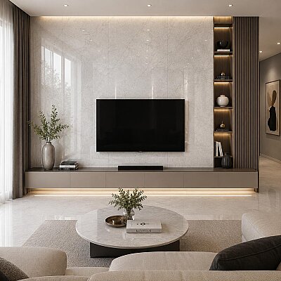 Kütahya Seramik 120x120 Carrara Rektifiye Parlak Nano - KÜTAHYA SERAMİK