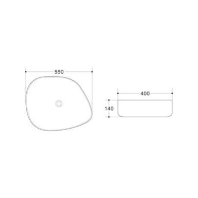 Lena E-2107 Tezgah Üstü Porselen Lavabo - 2