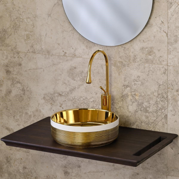 Lena E-4000A Tezgah Üstü Porselen Lavabo - 2