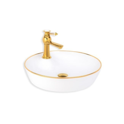 Lena E-4044A Tezgah Üstü Porselen Lavabo - 1