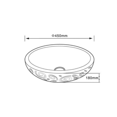 Lena E-9002 Tezgah Üstü Porselen Lavabo - 2