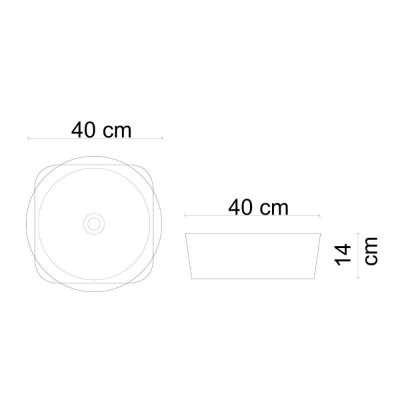 Lena E-W1050MB Tezgah Üstü Lavabo Mat Beyaz - 3