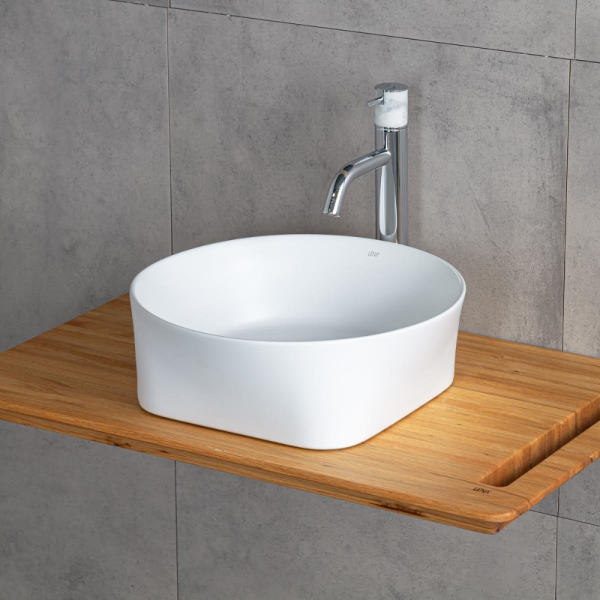 Lena E-W1050MB Tezgah Üstü Lavabo Mat Beyaz - 2