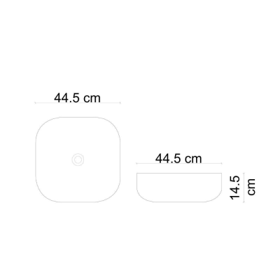 Lena E-W1203MG Tezgah Üstü Lavabo Mat Gri - 2