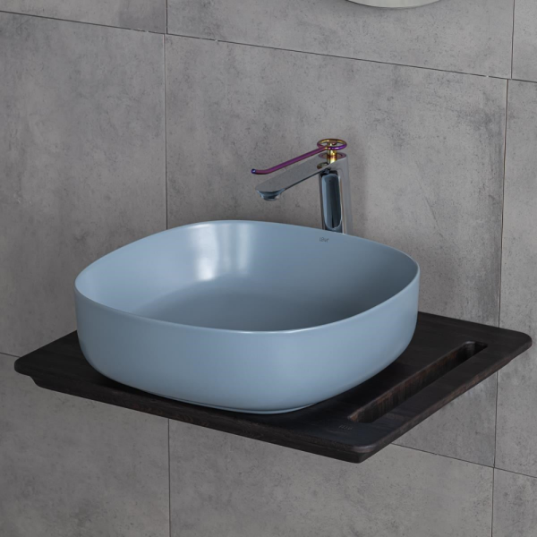 Lena E-W1203MM Tezgah Üstü Lavabo Mat Mavi - 2