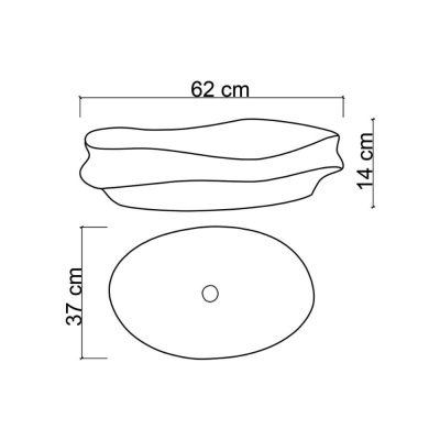 Lena E-W3000 Tezgah Üstü Lavabo Parlak Beyaz - 3
