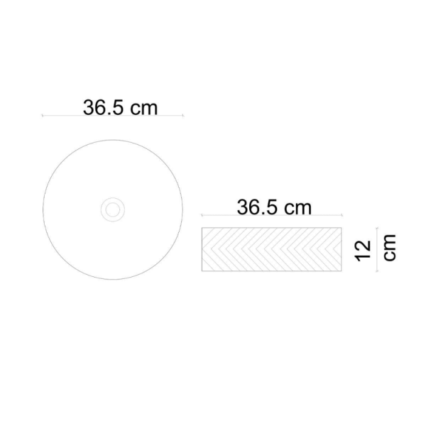 Lena E-W5002GB Tezgah Üstü Lavabo Mat Gri & Parlak Beyaz - 4