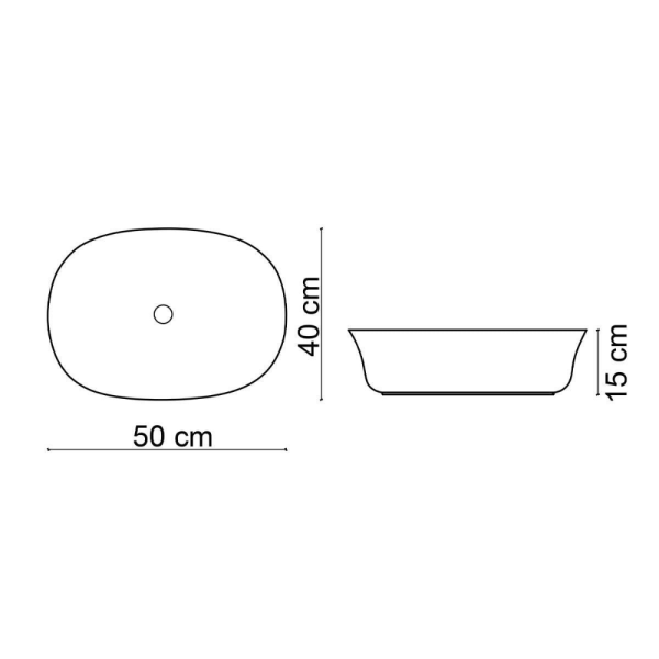 Lena EH-4600 Tezgah Üstü Lavabo Beyaz - 3