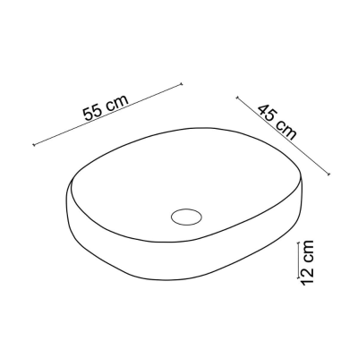 Lena EY-4712 Tezgah Üstü Lavabo Parlak Beyaz - 2