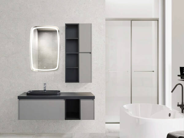 Lineart Aqua Banyo Dolabı 130 cm Agate Gri - 1