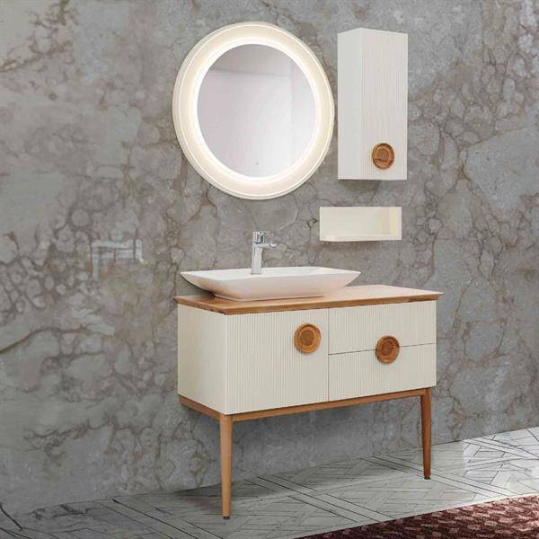 Lineart Arte Banyo Dolabı 100 cm Kayın-Füme - 3