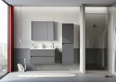 Orka Arno Çekmeceli Banyo Dolabı Takımı 85 cm Antrasit - 1