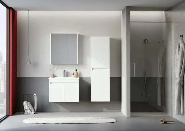 Orka Arno Kapaklı Banyo Dolabı Takımı 65 cm Beyaz - 1