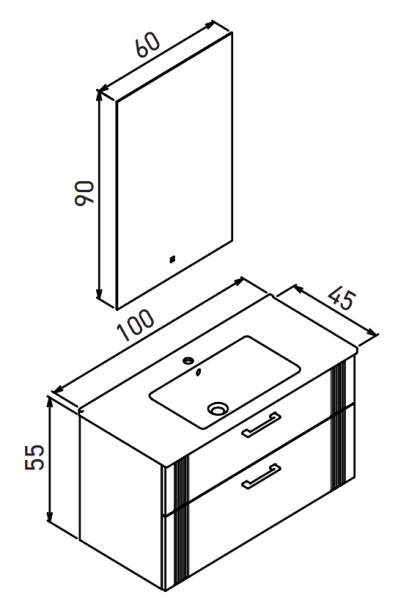 Orka Bari Banyo Dolabı Takımı 100 cm Yeşil - 4