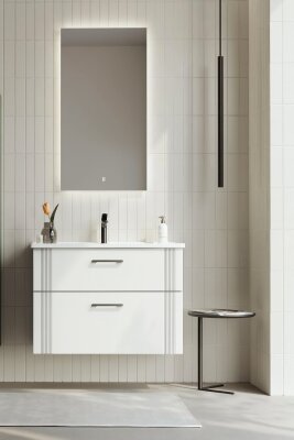 Orka Bari Banyo Dolabı Takımı 85 cm Beyaz - ORKA BANYO