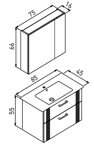 Orka Bari Banyo Dolabı Takımı 85 cm Yeşil - 3