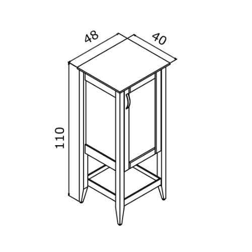 Orka Bastle Banyo Boy Dolabı 48cm Antrasit - 2
