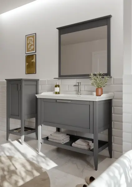 Orka Bastle Banyo Dolabı Takımı 100 cm Gri - 2