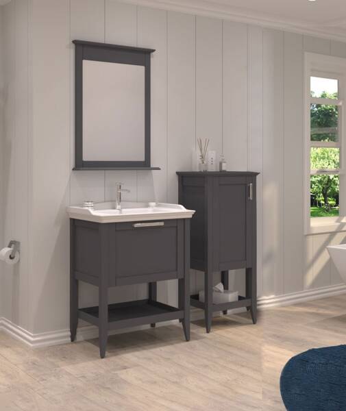 Orka Bastle Banyo Dolabı Takımı 65 cm Antrasit - 1