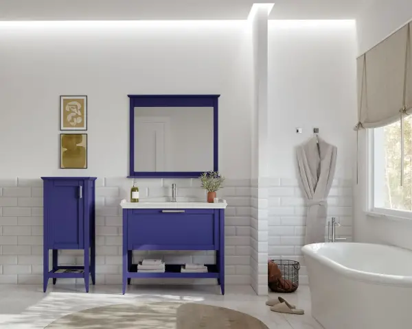 Orka Bastle Banyo Dolabı Takımı 80 cm Lacivert - 1