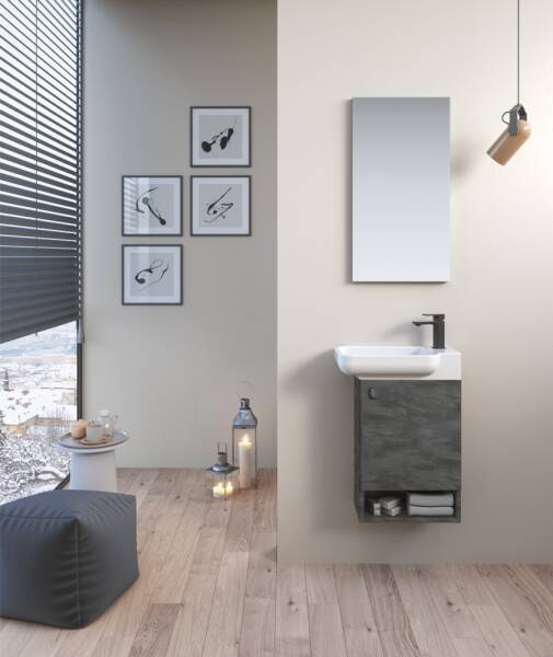 Orka Begonya Banyo Dolabı Takımı 55 cm İrony - 1