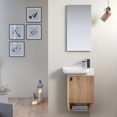 Orka Begonya Banyo Dolabı Takımı 55 cm Legnano - 1