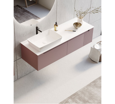 Orka Biella Banyo Dolabı Takımı 140 cm Pudra - 2