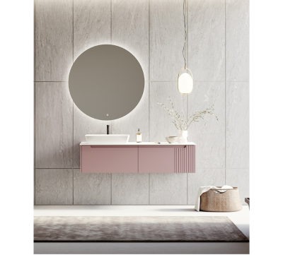 Orka Biella Banyo Dolabı Takımı 140 cm Pudra - ORKA BANYO