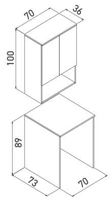Orka Bosco Çamaşır ve Kurutma Makinesi Dolabı Antrasit - 2