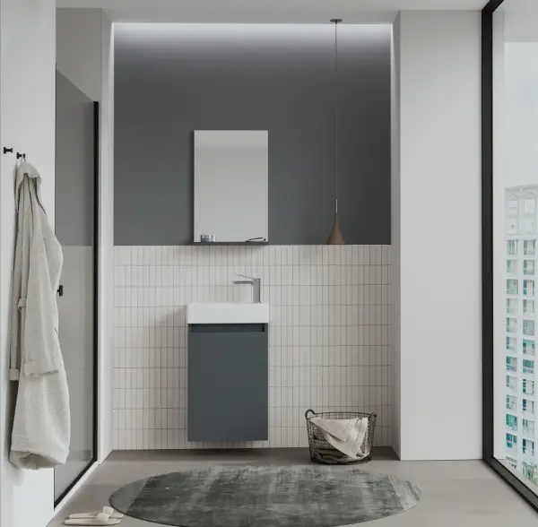 Orka Conza Banyo Dolabı Takımı 45cm Antrasit - 1