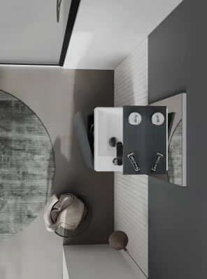 Orka Conza Banyo Dolabı Takımı 45cm Antrasit - 2