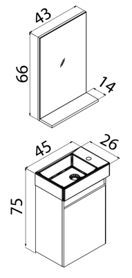 Orka Conza Banyo Dolabı Takımı 45cm Beyaz - 3