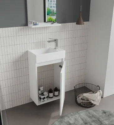 Orka Conza Banyo Dolabı Takımı 45cm Beyaz - 2