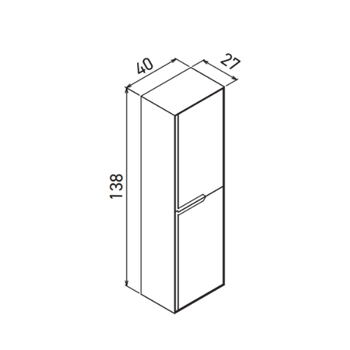 Orka Craft Banyo Boy Dolabı 40cm Ceviz-Antrasit - 2