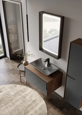 Orka Craft Banyo Dolabı Takımı 80 cm Ceviz - Antrasit - 2